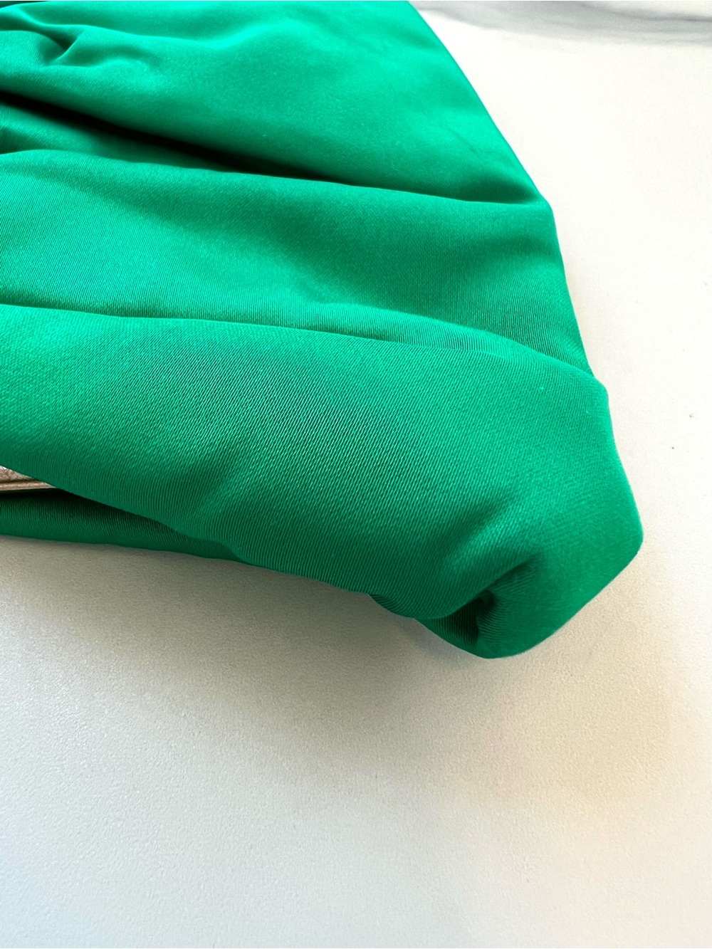 Vintage Emerald Green Textile Evening Clutch Bag 1960s - Picture 14 of 16